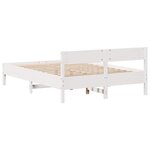 vidaXL Cadre de lit sans matelas blanc 140x200 cm bois de pin massif