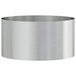 vidaXL Anneau de jardinière Argenté 40 x 40 x 20 cm Acier galvanisé