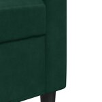 vidaXL Canapé à 3 places Vert foncé 180 cm Velours