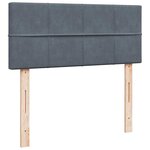 vidaXL Lit ottoman avec matelas gris foncé 120x190 cm velours