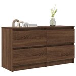 vidaXL Meuble TV chêne marron 100x35x54 cm bois d'ingénierie