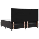 vidaXL Lit à ressorts avec matelas Noir 200 x 200 cm Velours