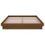 vidaXL Cadre de lit sans matelas marron miel bois massif
