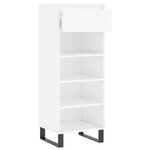 vidaXL Armoire à chaussures Blanc brillant 40x36x105cm Bois ingénierie