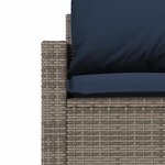 vidaXL Salon de jardin 4 Pièces avec coussins gris résine tressée