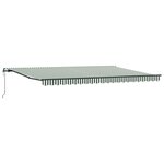 vidaXL Auvent Rétractable Vert et blanc 500 × 350 cm