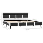 Vidaxl cadre de lit avec led gris similicuir 120 x 200 cm