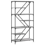 vidaXL Bibliothèque sonoma gris 91x36x176cm bois d'ingénierie et acier