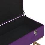 vidaXL Banc avec compartiment de rangement 105 cm Violet Velours