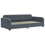 vidaXL Lit de jour avec gigogne sans matelas gris foncé 90x200 cm