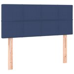 vidaXL Sommier à lattes de lit avec matelas Bleu 100x200 cm Tissu