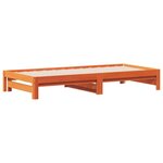 vidaXL Lit de jour et lit gigogne sans matelas cire marron 80x200 cm