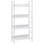 vidaXL Bibliothèque à 4 niveaux blanc 60x27 6x124 5 cm bois ingénierie
