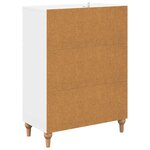 vidaXL Armoire à tiroirs Blanc brillant 66 x 34 5 x 90 cm