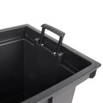 vidaXL Jardinière et intérieur amovible marron 12 /44 L rotin PP