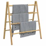 vidaXL Échelle à serviettes double avec 4 échelons 90x50x100 cm bambou