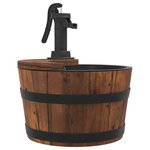 vidaXL Fontaine à eau avec pompe 28x28x34 5 cm Bois de sapin massif