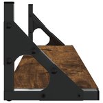 vidaXL Étagères murales 2 Pièces chêne fumé 60x15x15 5 cm