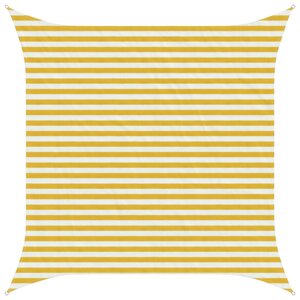 vidaXL Voile d'ombre Jaune et blanc 3 x 3 m HDPE