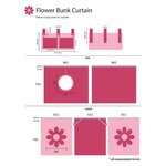 Rideau de lit Pink Flower pour lit Pino