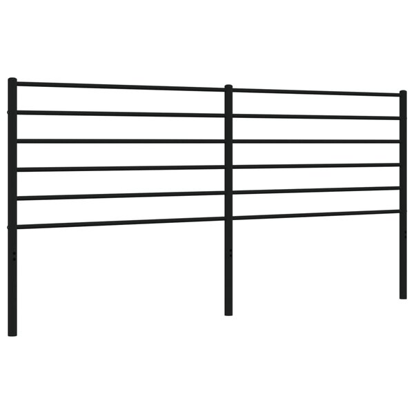 vidaXL Tête de lit métal noir 193 cm