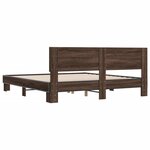vidaXL Cadre de lit sans matelas chêne marron 200x200 cm