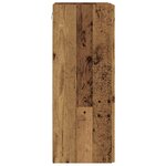 vidaXL Meuble TV mural Montage mural 2 Pièces Bois Ancien 30 x 31 x 80 cm