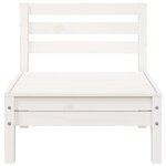 vidaXL Canapé de jardin 3 places blanc bois de pin massif