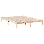 vidaXL Cadre de lit extra long sans matelas 160x220 cm bois massif pin