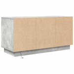 vidaXL Meuble TV avec lumières LED gris béton 100x41x50 cm