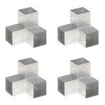 vidaXL Connecteurs de poteau 4Pièces Forme en Y Métal galvanisé 101x101mm