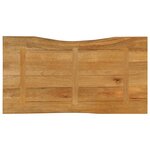 vidaXL Dessus de table 110x60x2 5 cm bord vivant bois massif manguier