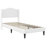 vidaXL Cadre de lit avec tête de lit Blanc 80 x 200 cm Simili cuir