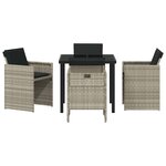 vidaXL Ensemble de salle à manger pour jardin 5 Pièces Gris clair