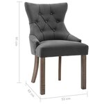 vidaXL Chaises à manger lot de 4 gris tissu
