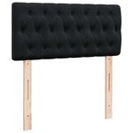 VidaXL Cadre de lit ottoman avec matelas noir 100x200cm velours