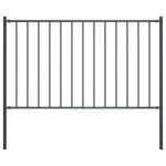 vidaXL Panneau clôture poteau Acier enduit poudre 1 7x1 25m Anthracite