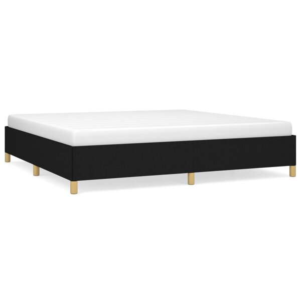 vidaXL Cadre de lit sans matelas noir 200x200 cm tissu