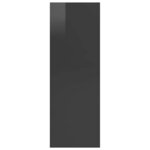 vidaXL Meuble TV mural Gris brillant 37x37x107 cm Bois d’ingénierie