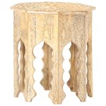 vidaXL Table d'appoint Ø48 cm Bois de manguier massif