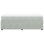 vidaXL Sommier à lattes de lit et matelas Gris clair 80x200 cm Velours