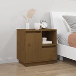 vidaXL Tables de chevet 2Pièces Marron miel 50x34x50cm Bois de pin massif