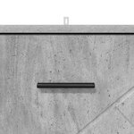 vidaXL Cabinet de chevet Gris béton 38 x 38 x 66 cm Bois d'ingénierie