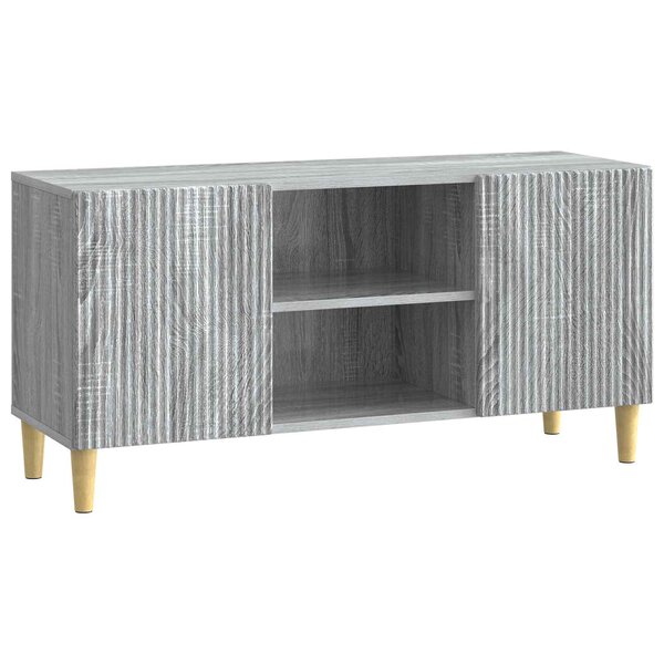 vidaXL Meuble TV Sonoma gris 102 x 34 5 x 50 cm Bois d'ingénierie