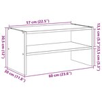 VidaXL Étagère à chaussures empilable en chêne noir 60 x 30 x 30 5 cm