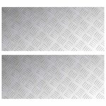vidaXL Plaques en aluminium à motif de checker 2 Pièces Antidérapantes 70x30 cm