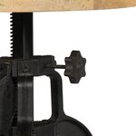 vidaXL Table d'appoint 45x (45-62) cm Bois de manguier massif et fonte