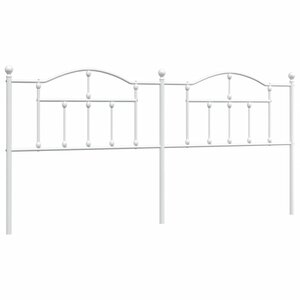 vidaXL Tête de lit métal blanc 193 cm