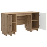 vidaXL Bureau Chêne artisanal Bois d'ingénierie 142 5 x 50 x 75 cm