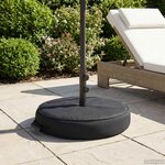 vidaXL Base de parasol de patio 60 x 60 cm Acier Noir